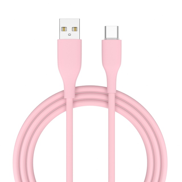 SUN-RISE Single Head USB-A to Type-C Cable 15W Fast Charge Real Liquid Silicone Jacket Customizable Length for Mobile Phones