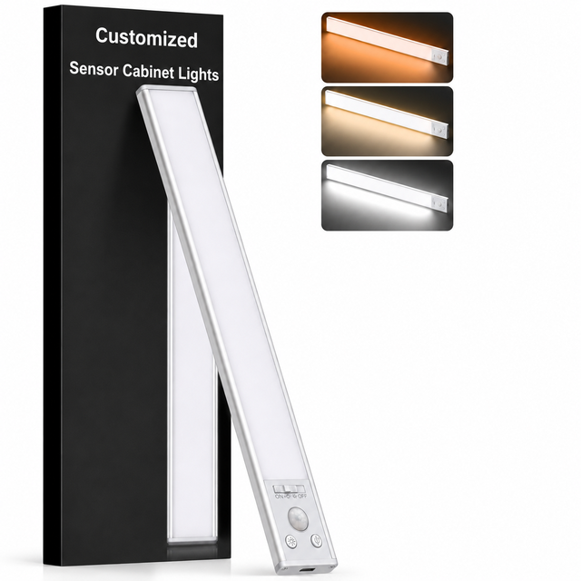 Modern Rechargeable LED Cabinet Light Wireless Motion Sensor Under Counter Lighting Magnetic Closet Lamp for Home Kitchen