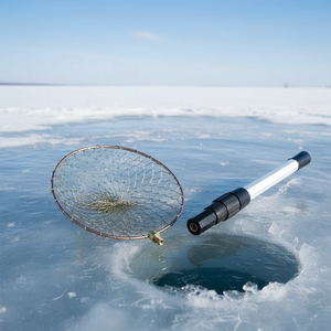 IJsvissen aluminium telescopische steel lepel zeef schep voor strandgebruik, geschikt voor snapper & meerval - Product Image 2