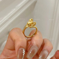 Bague trompe d'éléphant Bowei, style français, design de niche en cuivre brossé italien du milieu du siècle, bijoux