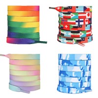 Sangle plate dégradée arc-en-ciel imprimée en polyester pour hommes et femmes, largeur 8 mm, style sport décontracté YNBG XD406