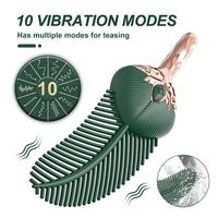 Feder-Vibrator für Frauen 10 Vibrationsmodi Klitoris- & G-Punkt-Stimulator, Weicher Silikon-Nippelmassager