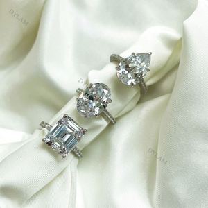 Dylam, sans MOQ, bagues pour femmes en argent sterling 925, minimalistes, de haute qualité, brillantes, classiques, avec pierres en CZ 5A, pour fiançailles et mariage - Product Image 4