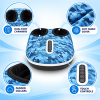 Appareil de massage des pieds Shiatsu portable, machine électrique à rouleaux pour les jambes et les mollets avec chaleur infrarouge, vibrations et compression d'air chauffante