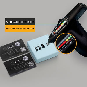 Envío Gratis, Pendientes de Diamantes Moissanite de 2.0ct VVS, Chapados en Oro Negro sobre Plata de Ley 925, Joyería Hiphop para Mujer, Regalo para Hombre - Product Image 2