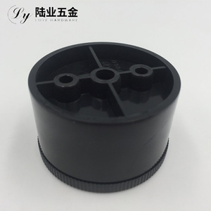 Pieds de meubles réglables Luye Hardware 50x30mm, base ronde antidérapante en plastique ABS noir pour canapé, armoire, table basse - Product Image 2