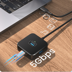 Mini Portable <strong>USB</strong> 3.0 Hub 4 in 1 Multi-Port HUB with Type C Interface Expansion for U-Disk Hard Disk Gamepad <strong>Keyboard</strong> <strong>Mouse</strong> - Product Image 4