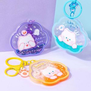 Design Custom Quicksand <b>Keychain</b> Diy Cartoon and <b>Anime</b> Star Peripheral Acrylic Pendant - Product Image 2