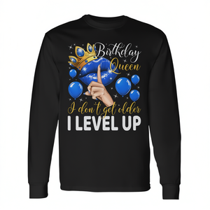 T-shirt à manches longues « Birthday Queen I Don't Get Older I Level Up » pour fête d'anniversaire - Product Image 2