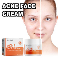 Crème Visage à l'Acide Salicylique West Month, Blanchissante, Anti-Rides, Réparatrice, Hydratante, Livraison Rapide, Soin de la Peau