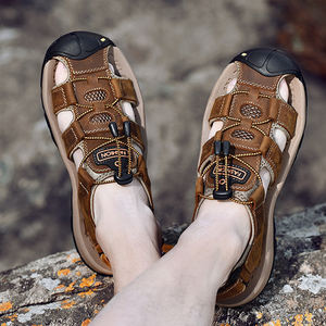 <span class=keywords><strong>Sandales</strong></span> de travail polyvalentes pour l'extérieur, avec lacets ajustables, empeigne en maille respirante, coutures renforcées, résistance aux rayures - Product Image 6