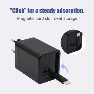 อะแดปเตอร์ชาร์จไฟ PD <span class=keywords><strong>3</strong></span>.0 65W แบบติดผนัง ชาร์จเร็ว หัวชาร์จแบบยืดหดได้ หลายพอร์ต <span class=keywords><strong>3</strong></span>-in-1 พร้อมระบบป้องกันไฟเกิน/แรงดันเกิน ปลั๊ก US/EU/UK สำหรับแล็ปท็อป - Product Image 2