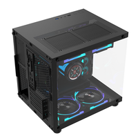ALSEYE New Design Computer Case Cube Mini-B Black Color ARGB PC Case With Glass Window