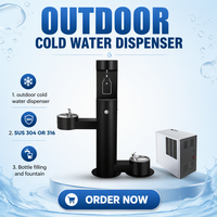 Distributeur d'eau froide extérieur en acier inoxydable 304/316, station de remplissage de bouteilles, fontaine à eau pour parcs, écoles et espaces publics