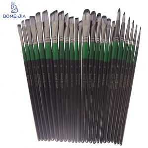 Ensemble de 6 pinceaux de peinture de qualité supérieure en poils synthétiques pour aquarelle, peinture à l'huile, fournitures artistiques - Product Image 1