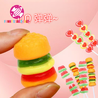 Bonbons de Noël personnalisés Vente en gros Hamburger à la pastèque en forme de cœur de cola Bonbons à mâcher fruités Bonbons doux