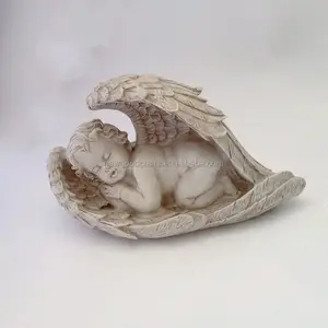 Resin Garden Statue Lying Angel in Wing Polyresin Crafts for Home Garden Decoration