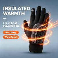Gants d'hiver imperméables à écran tactile, rechargeables, électriques, chauffants, pour moto, snowboard, motoneige, en polyester