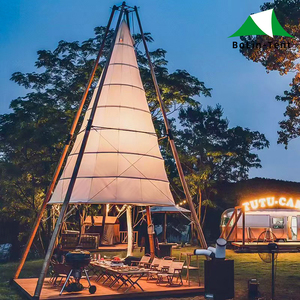 <span class=keywords><strong>Tipi</strong></span> en bambou de luxe de <span class=keywords><strong>tipi</strong></span> des adultes 6M de toile de safari pour des événements extérieurs de camping - Product Image 3