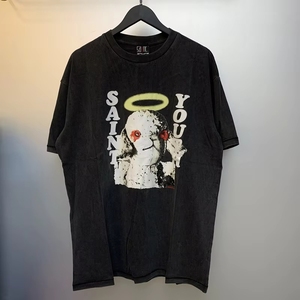 SAINT MICHAEL コットン Tシャツ メンズ ストーンウォッシュ ヘビーウェイト オーバーサイズ ヴィンテージ加工 アシッドウォッシュ - Product Image 6