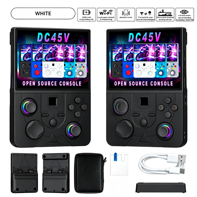 DC45V Retro Handheld Gaming Console 4.5Inch HD IPS Screen Upgraded Version Support 30+ Emulators Portable Video Game Player