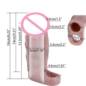 Neues Design Künstliche Penis-Hüllen Set Herren Durchbohrte Perlen Strukturiertes Design Alternative Verdickende Penis-Hüllen für Männer - Product Image 6