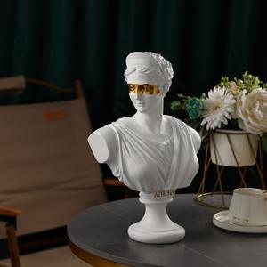 Vente en gros de figurines grecques pour la décoration de la maison <span class=keywords><strong>Apollo</strong></span> Diana, sculpture en résine simulée en plâtre, statue scandinave pour le salon - Product Image 6