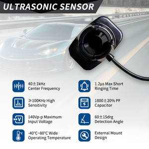 공장 도매 40KHz 140Vp-p 1.5V 외부 후방 감지 레이더 센서 (직경 24mm 송수신기 포함) 자동차 트럭용 - Product Image 3