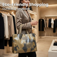 Sac fourre-tout en non-tissé recyclable robuste avec logo personnalisé de qualité supérieure pour les foires commerciales, les expositions, la vente en gros et les achats en vrac