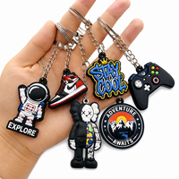 Porte-clés personnalisé en PVC souple, porte-clés en caoutchouc PVC, porte-clés avec logo personnalisé, pendentif 3D de dessin animé, cadeau promotionnel, fabricant OEM