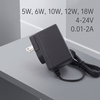 Adaptateur secteur universel AC/DC OEM 10W 12W 15W 18W 5V 8V 10V 12V 15V 20V 24V 0.5A 1.5A 2A, conception prise murale, alimentation à découpage