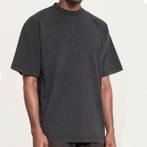 Wholesale Heavy Cotton 280 Gsm Vintage Washed <b>High</b> <b>Neck</b> <b>Tshirt</b> With Your Own Logo - Product Image 1