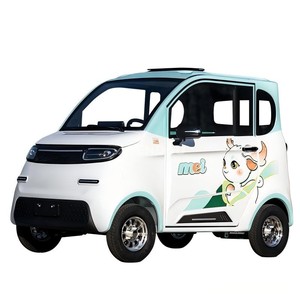 Mini coche eléctrico de cuatro ruedas, compacto, con carrocería cerrada, 2 plazas, pequeño vehículo eléctrico para desplazamientos diarios en la ciudad. - Product Image 1