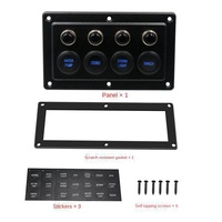 Boîtier de commande de panneau de commutation marin Yuhe YH-DH4-QC 12V 6 voies avec interrupteur à clé, étanche IP65, en acier inoxydable, homologué pour les véhicules tout-terrain