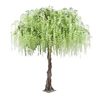 Arbre à fleurs de glycine ornemental pour événement de mariage Décoration d'arbre à fleurs blanches