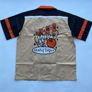 印刷パターン全体にカスタムロゴ卸売ボウリングシャツ - Product Image 6