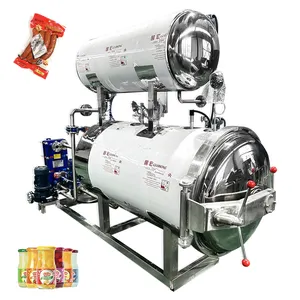 Máquina de esterilização industrial de alta temperatura para alimentos, frango, carneiro, pato, carneiro, pulverização de água, autoclave, retorta, aquecimento elétrico