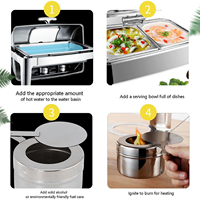 Ensemble de réchauds à buffet en acier inoxydable à prix réduit, chauffe-plats, présentoir chauffant, marmite chaude pour la maison et les restaurants