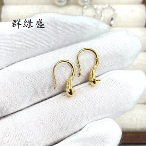 Crochets d'oreille en argent Sterling S925, boucles d'oreilles en perles pour femmes, composants de fabrication de bijoux, forme goutte, apprêts ronds QLS184 - Product Image 3