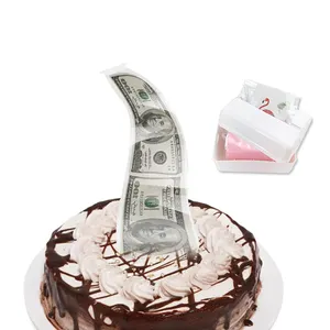 JY komik kek çocuk hediye mutlu dekor çekme para sürpriz kutusu kek aracı kek ATM sürpriz doğum günü partisi Topper para kutusu