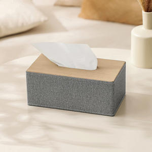 Caja de pañuelos de cuero creativa nórdica de lujo ligera caja de papel para el hogar Simple moderna para sala de estar restaurante logotipo personalizado - Product Image 3