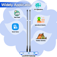 Antenne omnidirectionnelle ABBREE 915 MHz 20 cm à gain élevé avec connecteur mâle, amplificateur de signal longue portée pour module sans fil LoRa IoT