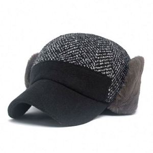 Casquette de baseball en velours pour homme, chaude et épaisse, avec protection des oreilles, idéale pour les sports d'hiver, pour les personnes d'âge moyen et les seniors, résistante au froid, pour les activités de plein air - Product Image 6