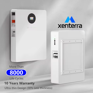 แบตเตอรี่ลิเธียมติดผนัง51.2V 100amp แบตเตอรี่ลิเธียมขนาด5 kVA แบบบางเฉียบ5KW ในกวางโจวจีน - Product Image 2