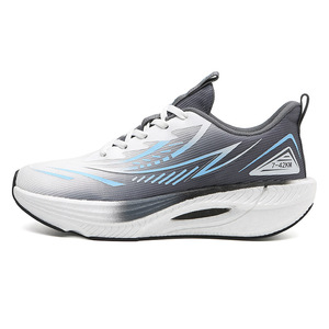Scarpe da Corsa Estive Unisex Grigio-Blu Sfumato Ombre Cool-Grey per Maratona, Neutre in Carbonio, Rispettose del Clima, Eco-Consapevoli - Product Image 1