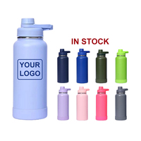 Bouteille d'eau en acier inoxydable de 350, 600, 800, 1000 ml avec couvercle à bec verseur, thermos sous vide, possibilité de personnaliser le logo, pour le sport, le camping et les activités de plein air