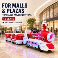 Train électrique pour enfants, train sans rails à piles, équipement de terrain de jeux, centres commerciaux, parc d'attractions en plein air, vente
