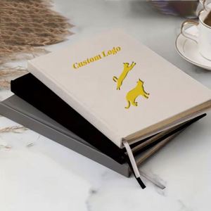 Custom A5 Golden-stamping Hardcover Self-care <b>Journal</b> Classic Good-Quality Thick Paper 100 Sheets Thread Sewing Bound Elegant - Product Image 2