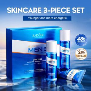 Kit de Soins <span class=keywords><strong>Visage</strong></span> <span class=keywords><strong>Homme</strong></span> <span class=keywords><strong>Bio</strong></span> SADOER Personnalisé en Usine – Contrôle du Sébum et Hydratation – Marque Privée – Ensemble de Soins Coréens pour Hommes - Product Image 4