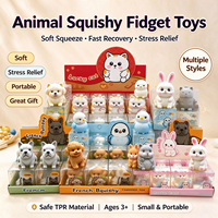 Jouet anti-stress en forme d'animal mignon, jouet à presser en TPR souple, rempli de blocs de construction, son ASMR, jouet promotionnel pour soulager le stress